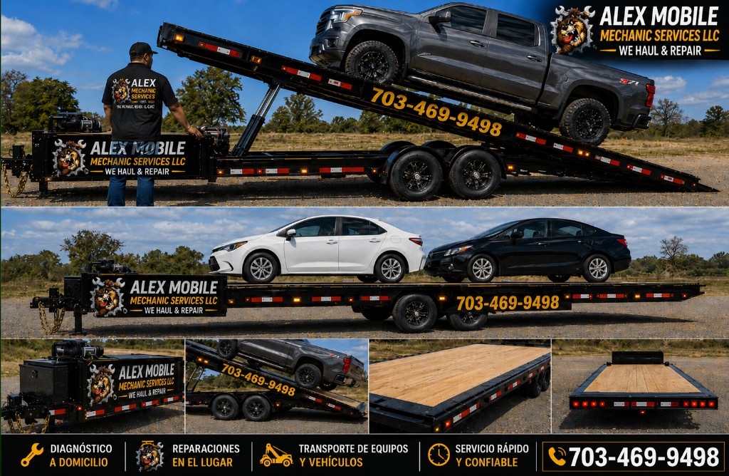 Vehicle transport trailer service in Woodbridge Virginia
